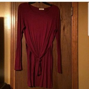 Burgundy High Low Top